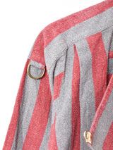 イタリア製 ストライプデザイン 長袖トップス