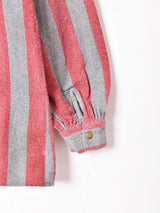 イタリア製 ストライプデザイン 長袖トップス