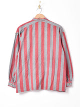 イタリア製 ストライプデザイン 長袖トップス