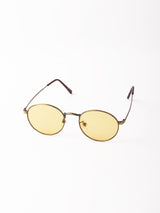 【3色展開】メタリックフレーム ボストンメガネ