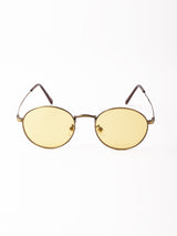 【3色展開】メタリックフレーム ボストンメガネ