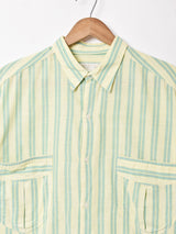 ストライプ ダブルポケット 半袖シャツ