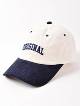 【2色展開】刺繍 コーデュロイキャップ 【ORIGINAL】