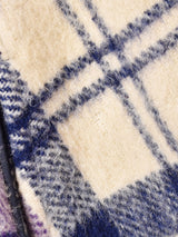 リバーシブル チェック柄 パイピングポンチョ