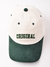 【2色展開】刺繍 コーデュロイキャップ 【ORIGINAL】