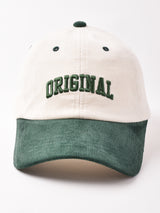 【2色展開】刺繍 コーデュロイキャップ 【ORIGINAL】