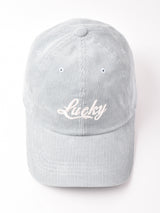 【2色展開】刺繍 コーデュロイキャップ 【Luckey】
