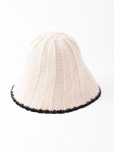 【2色展開】ワイドリブ クロッシェハット