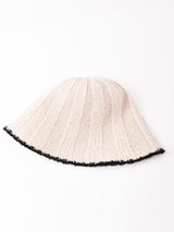 【2色展開】ワイドリブ クロッシェハット