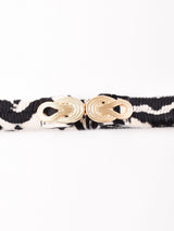 アニマル柄 ベロア ゴムベルト