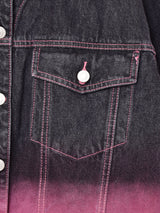 ツーカラー カットオフデニムジャケット