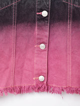 ツーカラー カットオフデニムジャケット