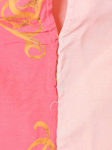 後染め エンブレムプリント半袖トップス