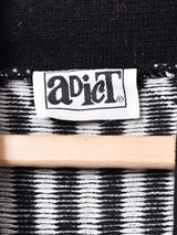 総柄 ダブルボタン ニットカーディガン