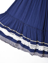 レース付 ティアードスカート