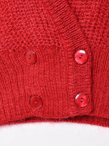 ダブルボタン モヘアニットカーディガン