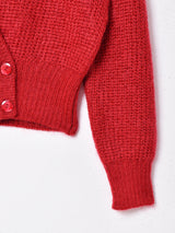 ダブルボタン モヘアニットカーディガン