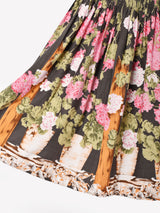 オーストリア製 花柄 フレアスカート