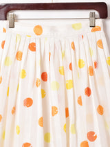 ドット柄 フレアスカート