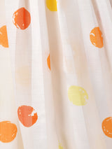 ドット柄 フレアスカート