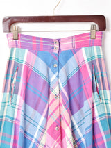 チェック柄サーキュラースカート