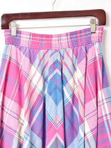 チェック柄サーキュラースカート