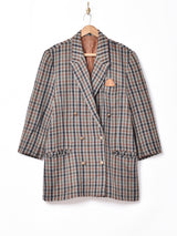 ダブル チェック柄ジャケット