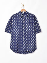 【2色展開】小紋柄 半袖シャツ