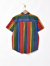 グラデーションストライプ 半袖シャツ