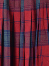 チェック柄 ラップウールスカート