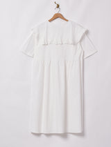 【2色展開】Meridianビッグフリルカラー 半袖ワンピース