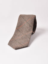 ウール混 チェック柄 ネクタイ