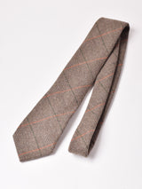 ウール混 チェック柄 ネクタイ