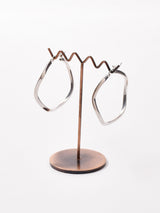 ウェーブフープシルバーピアス