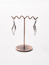 ウェーブフープシルバーピアス