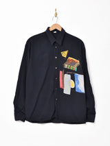 プリント長袖シャツ