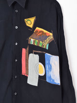 プリント長袖シャツ