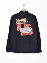 プリント長袖シャツ