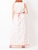 チェリー柄 スリーブレスワンピース