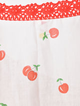 チェリー柄 スリーブレスワンピース