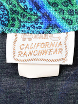 H BAR C ペイズリーパターン総柄ベスト ブルー系