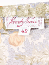 花柄 オープンカラー ブラウス