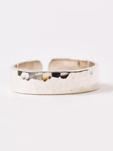 ハンドメイド ハンマーテクスチャー シルバーリング 8mm