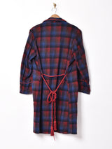 チェック ガウン