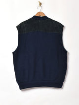 ニット×スエードベスト