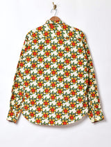 花柄  長袖シャツ