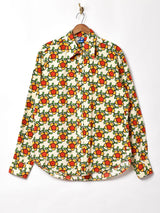 花柄  長袖シャツ