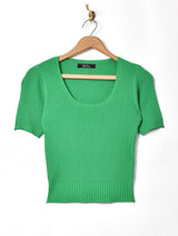 【3色展開】Meridian 半袖 リブセーター