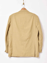 チェック柄 テーラードジャケット ブレザー イエロー系