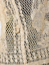 メタリック素材織り フリンジトップス